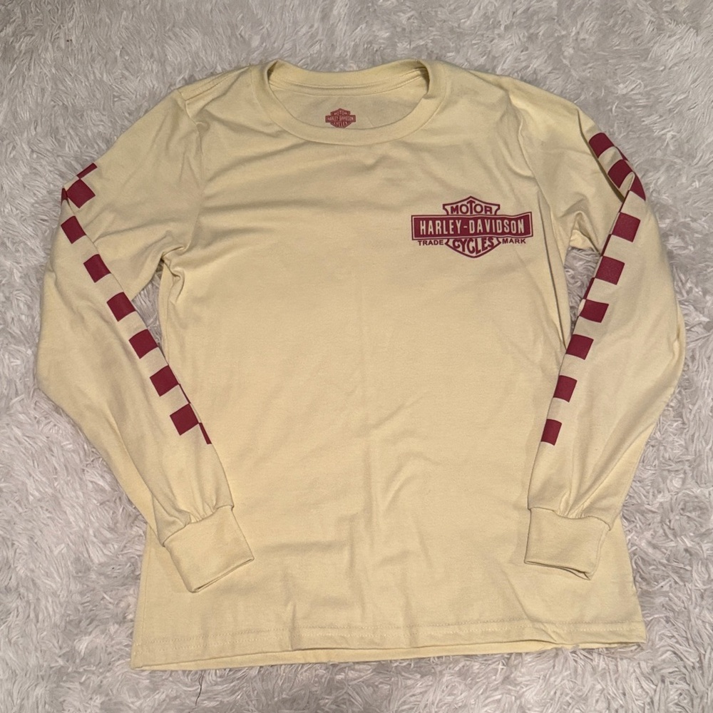 Harley-Davidson Yellow Long Sleeve with Red Accents